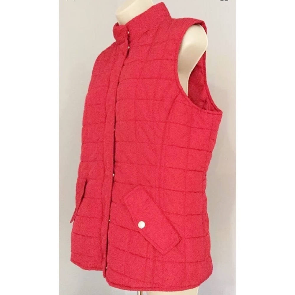 JONES NY SIGNATURE Sz L Redish Nylon Vest w/ Hood